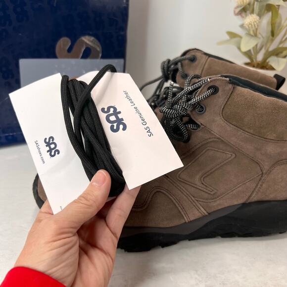 SAS Hi Country-Y Hiking Leather Water Resistant Boot Almond Brown Men 12M - Picture 11 of 11